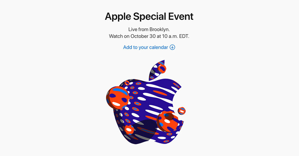 el iPad de Apple y Mac 30 de Octubre de lanzamiento de invitación