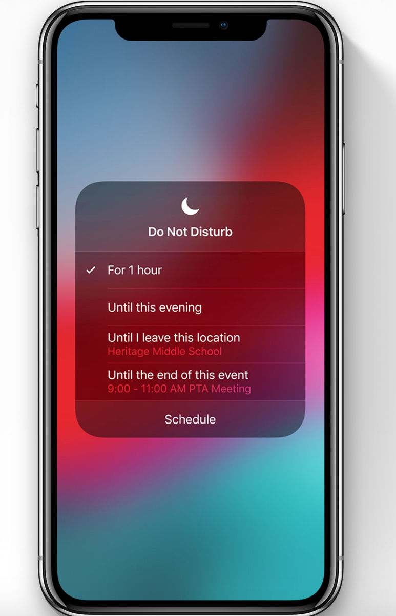iOS 12 fecha de lanzamiento y características nuevas: No Molestar Durante la hora de Acostarse