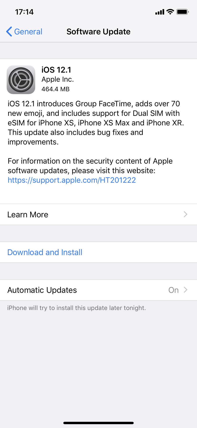 iOS 12.1 Descargar