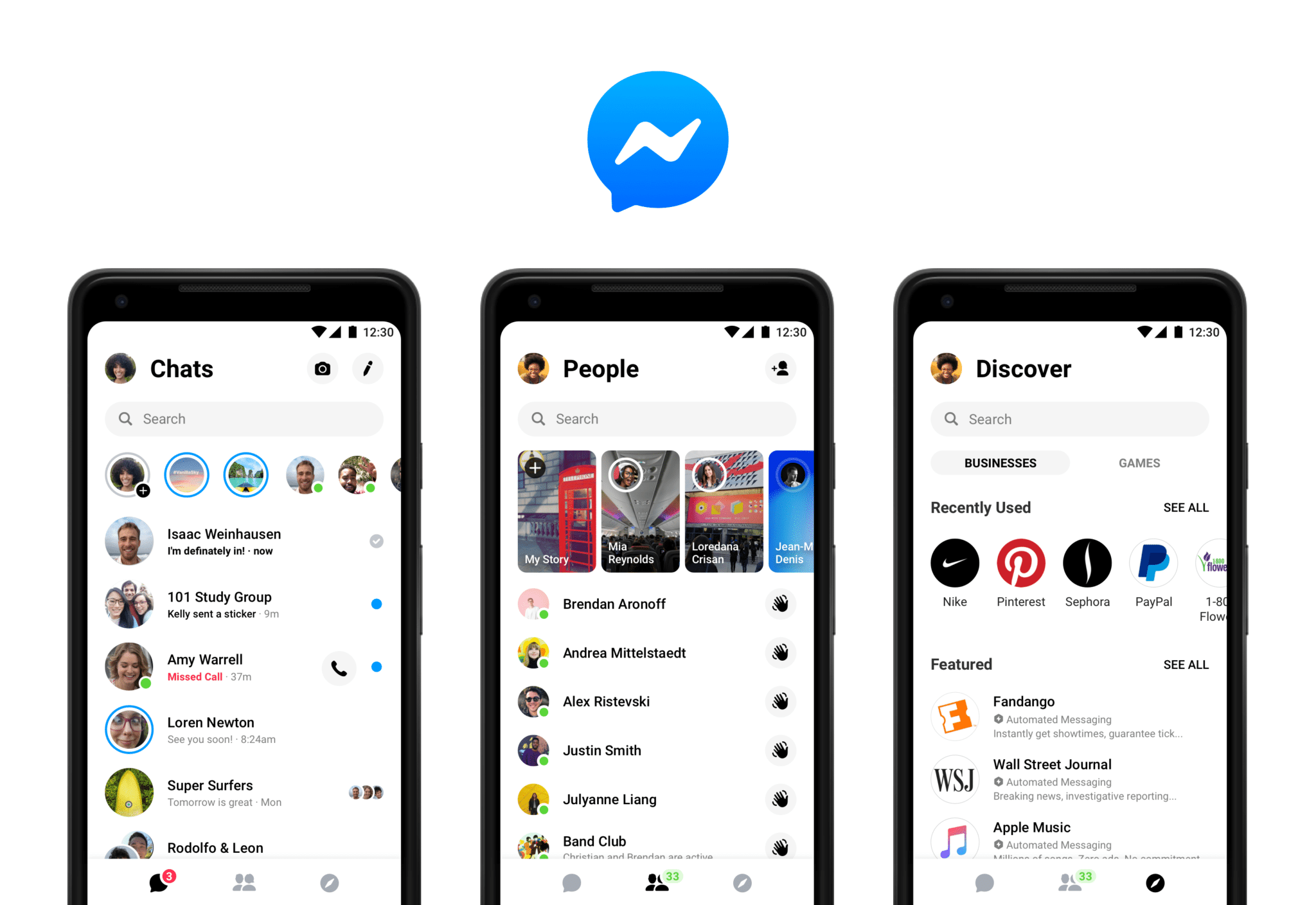 messenger 4 3 tabs android