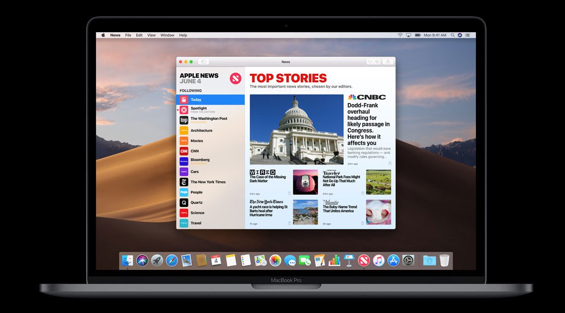 macOS Mojave fecha de lanzamiento y nuevas características: aplicación de Noticias
