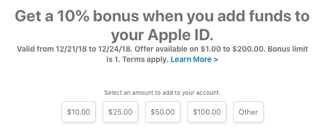 apple id bonus