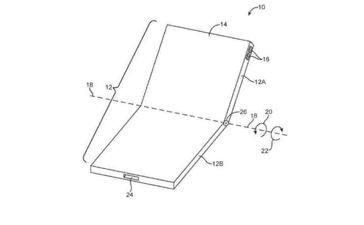 Apple plegable iphone patente