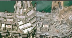 Imágenes muestran antes y después de la explosión en Beirut