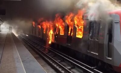 Incendia metro de Chile