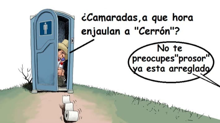 Pedro Castillo y Cerrón caricatura