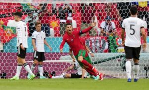 CR7 alcanza los 28 km/h y corre 99m en 14s en gol de Portugal contra Alemania