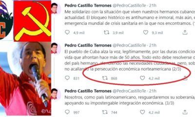 PEDRO CASTILLO DEFIENDE A GOBIERNO COMUNISTA DE CUBA ya