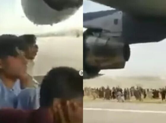 Video muestra a afganos tratando de aferrarse al fuselaje del avión estadounidense; Ver