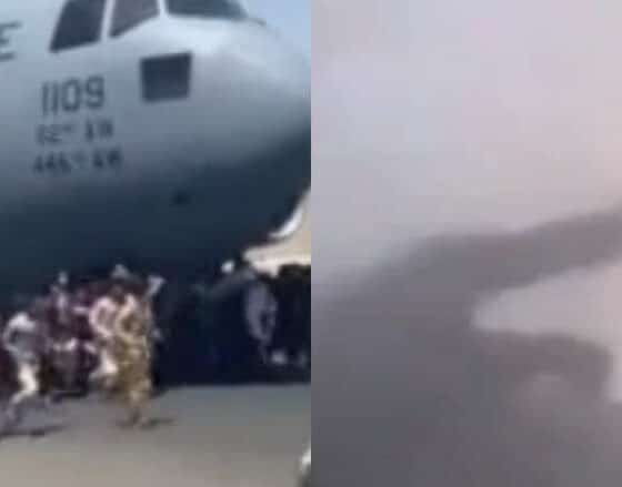 Avión que salió de Kabul despego con persona ahorcándose