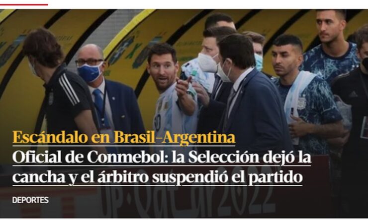Del 'papelón mundial' al 'escándalo': Brasil vs Argentina